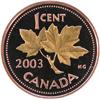 Image 2 : Canada Cent 2003 Gold Lvs PCGS PR69 DCa