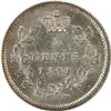 Image 2 : Canada 5 Cents Silver 1871 ICCS MS-63
