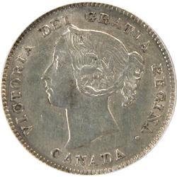 Canada 5 Cents Silver 1890H, ICG AU-50