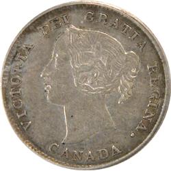 Canada 5 Cents Silver 1892, PCGS EF-45