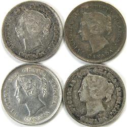 Canada 5 Cents 1893 1896 1899 1901 EF