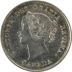 Canada 5 Cents Silver 1898 EF Cleaned