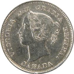 Canada 5 Cents Silver 1901 ICCS AU-50