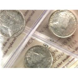 Canada 5 Cents 1902H SH 3 pcs ICCS VF30