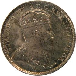 Canada 5 Cents Silver 1909 ICCS MS-65