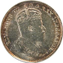 Canada 5 Cents Silver 1909 CCCS AU-58