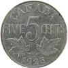 Image 2 : Canada 5 Cents 1925, Fine