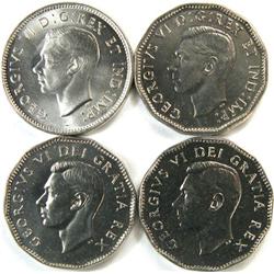 Canada 5 Cents 1937 47ML 48 49 VCh Unc