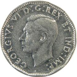 Canada 5 Cents 1947 Dot ICCS EF-40