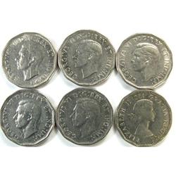 Canada 5 Cents 1946 47 57. 6 Varieties