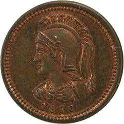 Anticosti Island 1870 1/8, Choice Unc