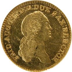 Germany Saxony Ducat 1777 NGC MS-63