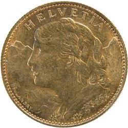 Switzerland 10 Francs 1915 AU-Unc