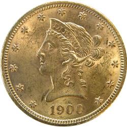 USA Ten Dollars Gold 1900 AU-Unc
