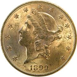 USA Twenty Dollars Gold 1899 AU-Unc