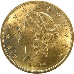 USA Twenty Dollars Gold 1904 AU-Unc