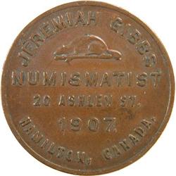 Jeremiah Gibbs, Numismatist, 1907, EF