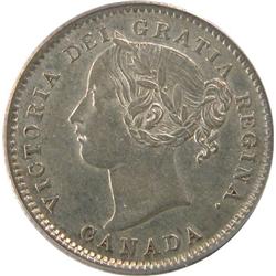 Canada Ten Cents 1872H PCGS EF-45