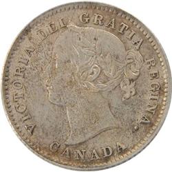 Canada Ten Cents 1875H PCGS AU-55