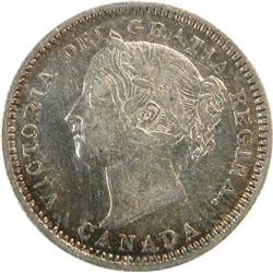 Canada Ten Cents 1881H Obv 2 ICCS EF-40