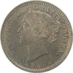 Canada Ten Cents 1885 Obv 5 ICCS MS-60