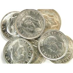 Canada Ten Cents 1937 7 pieces AU & Unc