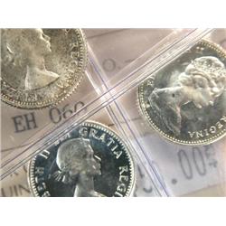 Canada 10 Cent 1955 56 59 67 ICCS MS-65