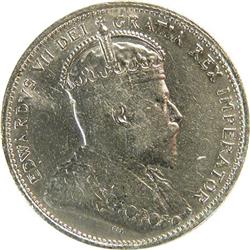 Canada 25 Cents 1905, VF-EF, Cleaned