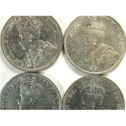 Canada 25 Cents 1928, 30, 31 & 32, VF