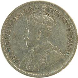 Canada 25 Cents 1936 Dot, VF