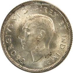 Canada 25 Cents 1937 1947 ML ICCS MS-63