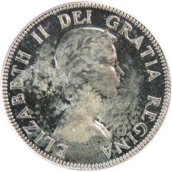 Canada 25 Cents 1953 NSF, PCGS PL-63