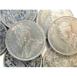 Canada 50 Cents 1917-47 ML 7 pcs F & up