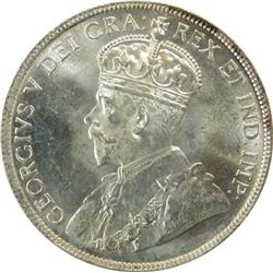 Canada 50 Cents 1920 Wide 0 ICCS MS-65