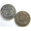 Image 2 : Canada 50 Cents 1947 C7 and 1947 ML, VF