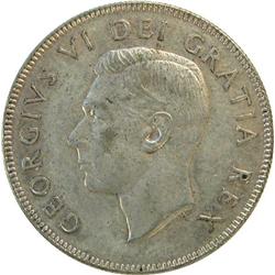 Canada 50 Cents 1949 Hoof Over 9, VF-EF