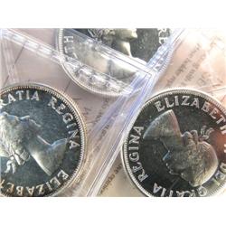 Canada 50 Cents 1956 x2 1959 ICCS PL-65