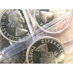 Canada 50 Cents 1960-61 4pcs ICCS PL-64