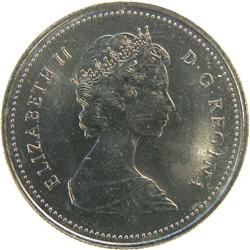 Canada 50 Cents 1982 Small Beads Unc