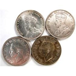 Canada Silver Dollar 1935, 36, 37 & 38