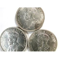 Canada Silver Dollar 1936 Three pieces