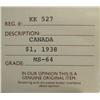 Image 3 : Canada Silver Dollar 1938 V Choice Unc