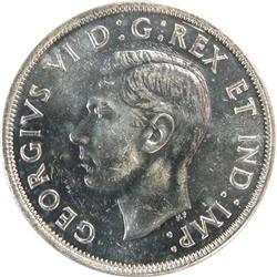 Canada Silver Dollar 1945 ICCS MS-62