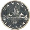 Image 2 : Canada Silver Dollar 1951 ICCS PL-65