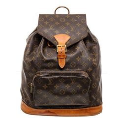 Louis Vuitton Monogram Canvas Leather Montsouris GM Backpack Bag