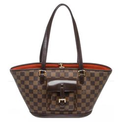 Louis Vuitton Damier Ebene Canvas Leather Manosque PM Shoulder Bag