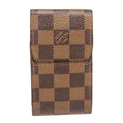 Louis Vuitton Damier Ebene Canvas Leather Cigarette Holder Case