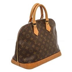 Louis Vuitton Monogram Canvas Leather Alma MM Handbag