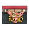 Image 1 : Burberry Green Tan Pink Kitty AppliquÃ© Cardholder
