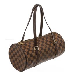 Louis Vuitton Damier Ebene Canvas Leather Papillon 30 Bag